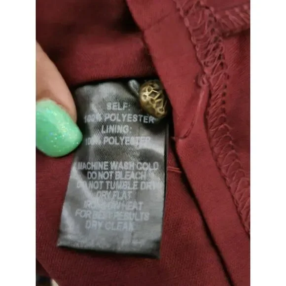 Lulu's Cream and Plum Multi Print Long Sleeve Shift Mini Dress, Sz S - NWT - Picture 11 of 13